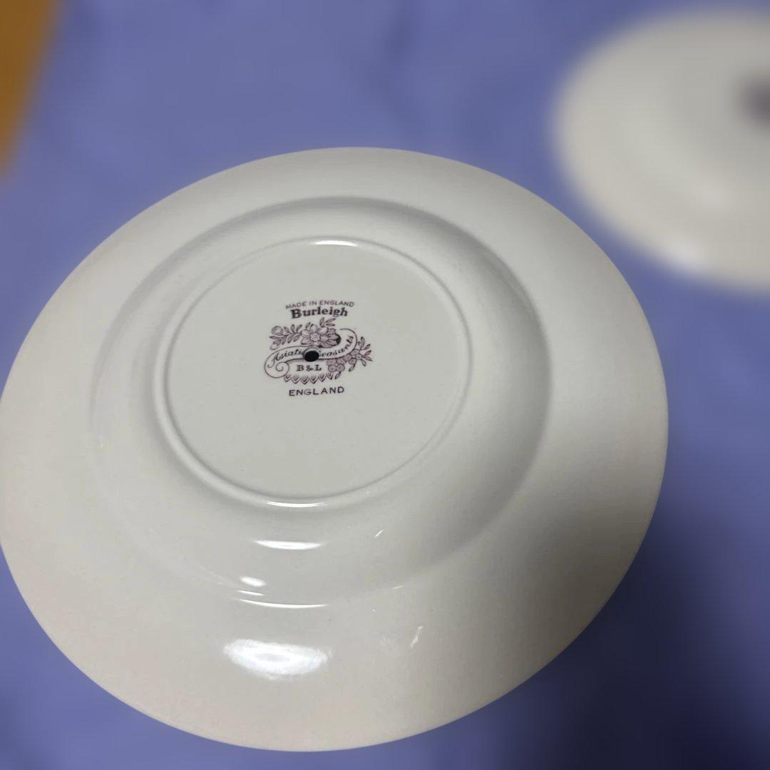 バーレイ 二段ケーキスタンド Asiatic Pheasants プラム