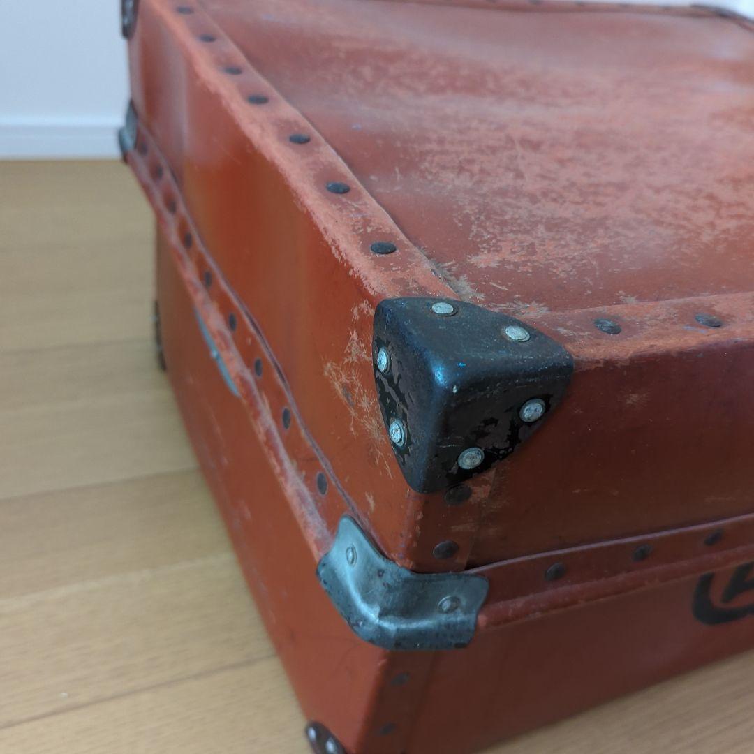 ボテ箱希少蓋付き朱ケース古道具 アンティーク レトロ 年代レア 古美術コンテナ