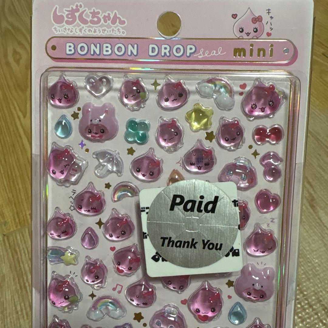 新品正規品　ボンボンドロップシールミニ　ボンドロミニ　しずくちゃん　クーリア