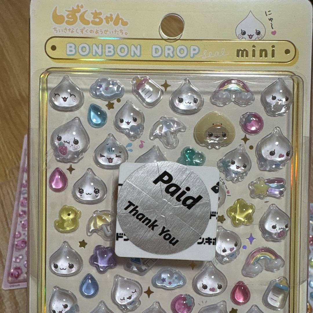 新品正規品　ボンボンドロップシールミニ　ボンドロミニ　しずくちゃん　クーリア