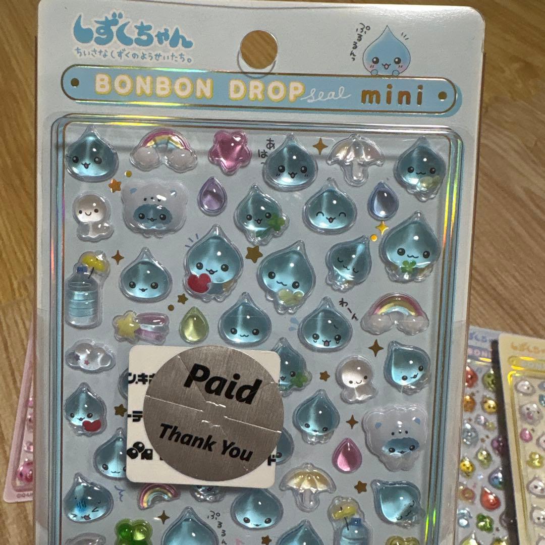 新品正規品　ボンボンドロップシールミニ　ボンドロミニ　しずくちゃん　クーリア