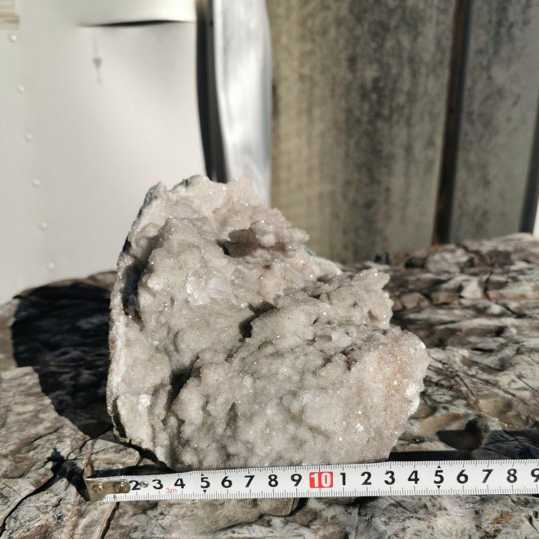 ブラジル産　フラワー　水晶　虹入り　3.2キロ　鑑賞石　石　置物　オブジェ