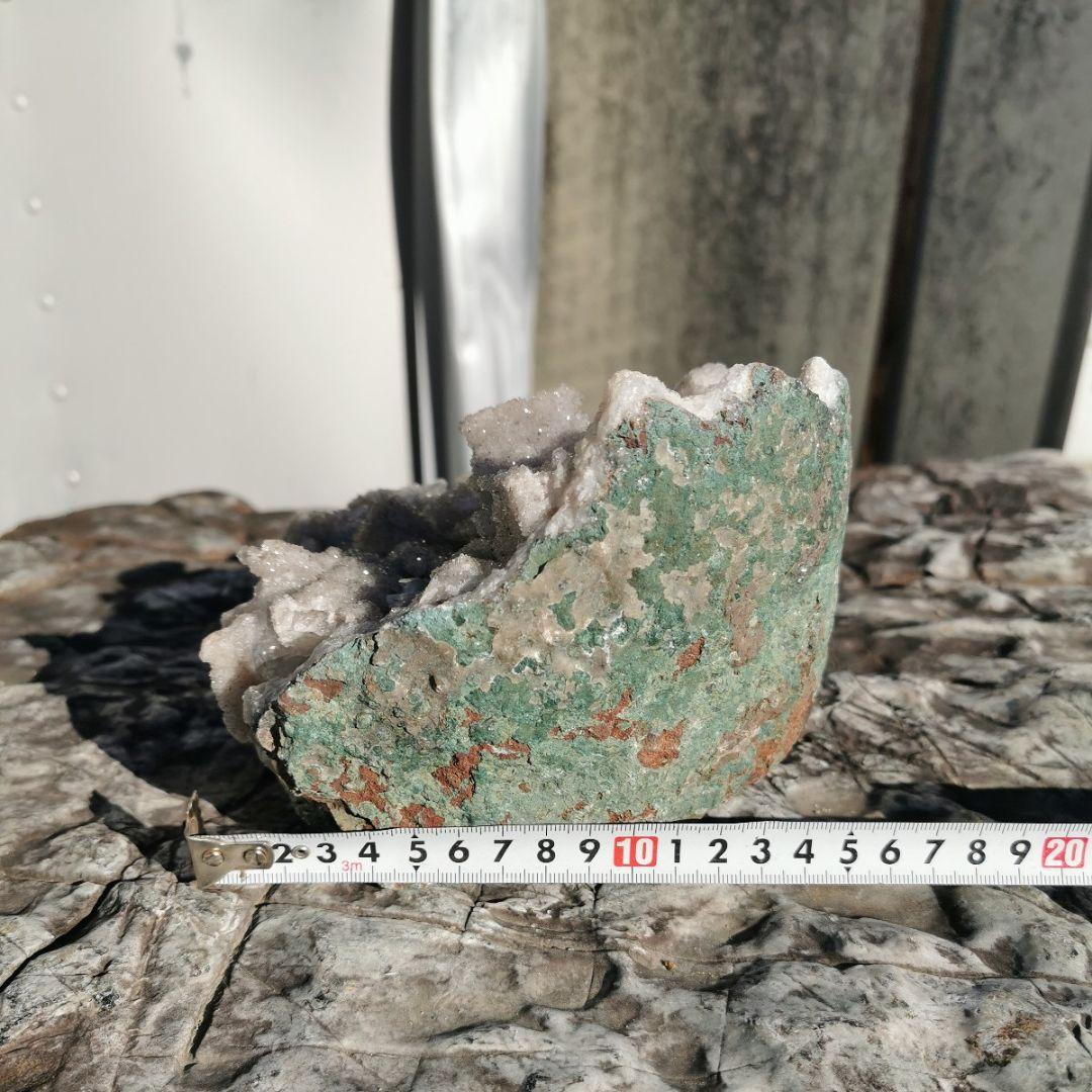 ブラジル産　フラワー　水晶　虹入り　3.2キロ　鑑賞石　石　置物　オブジェ