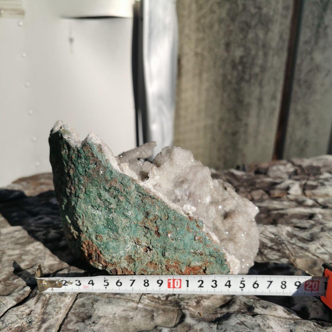 ブラジル産　フラワー　水晶　虹入り　3.2キロ　鑑賞石　石　置物　オブジェ