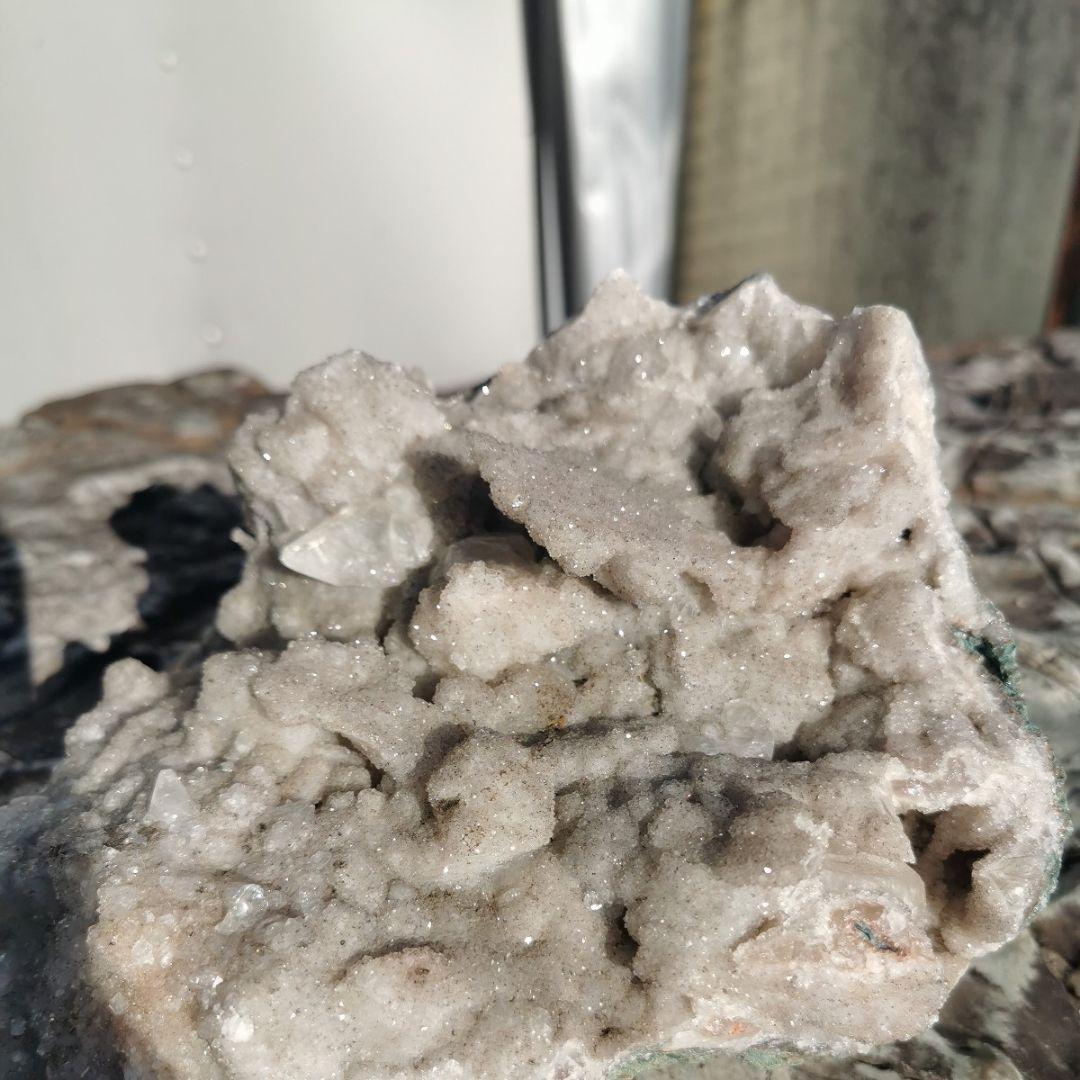 ブラジル産　フラワー　水晶　虹入り　3.2キロ　鑑賞石　石　置物　オブジェ