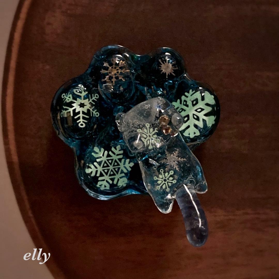 【ゼロ様】1603.天然石　水晶　琉球ガラス　紅葉　じゃれ猫　レジン　チャーム