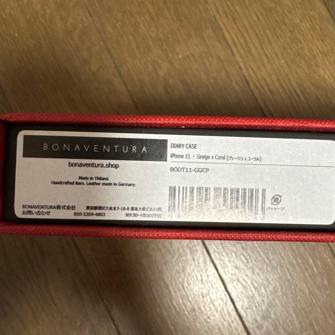 【titikun】ボナベンチュラ iphone11 グレージュ&コーラル