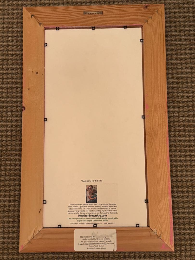 ヘザーブラウン \"Rainbow to the Sea\"フレーム付