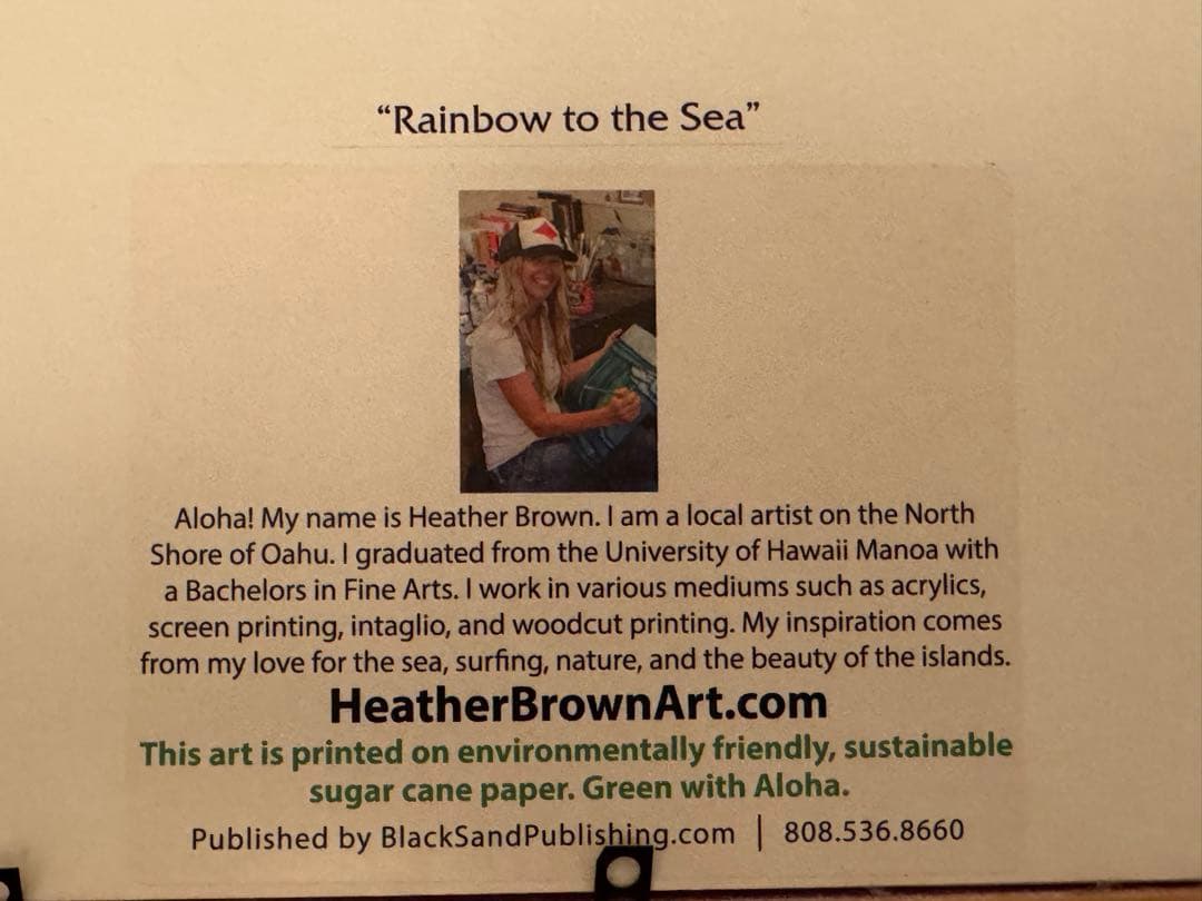 ヘザーブラウン \"Rainbow to the Sea\"フレーム付