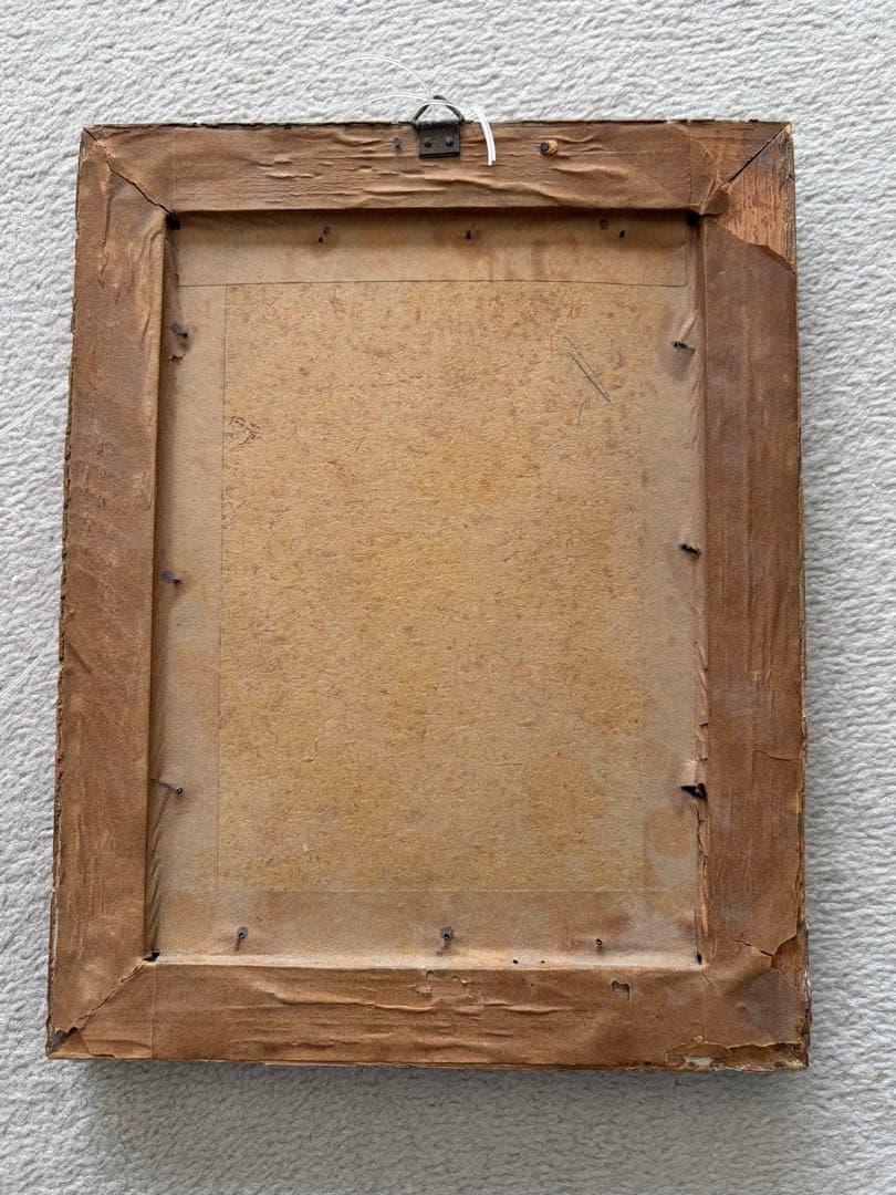 100年以上前？の、小さな額絵‼️社交界デビューの準備❓ママのピアノでダンスの練習