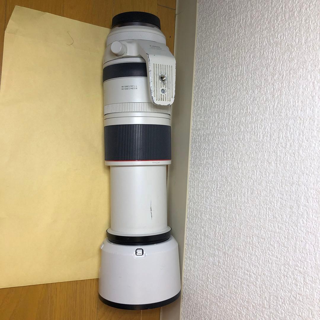 canon レンズ　RF100 500 箱付き　前玉傷、躯体ヒビ