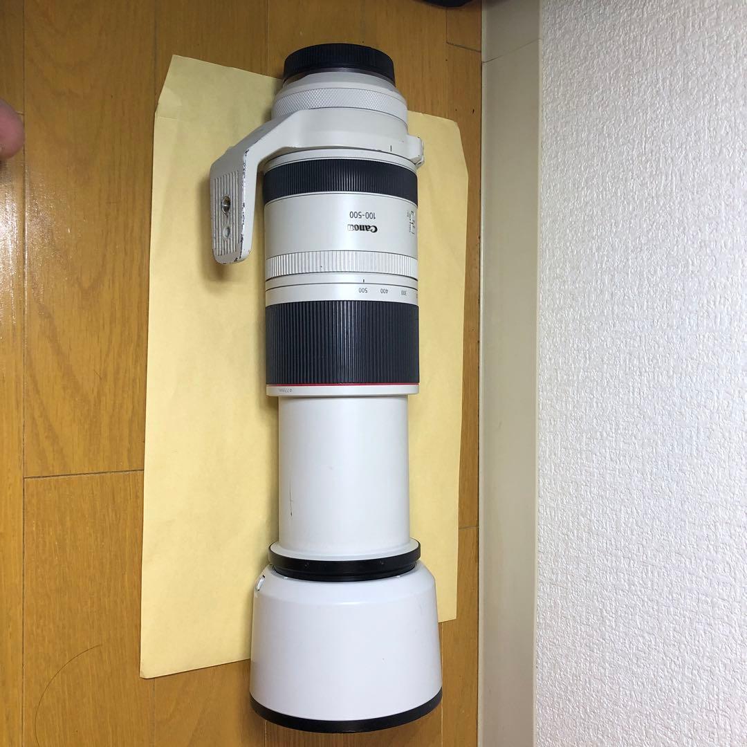 canon レンズ　RF100 500 箱付き　前玉傷、躯体ヒビ