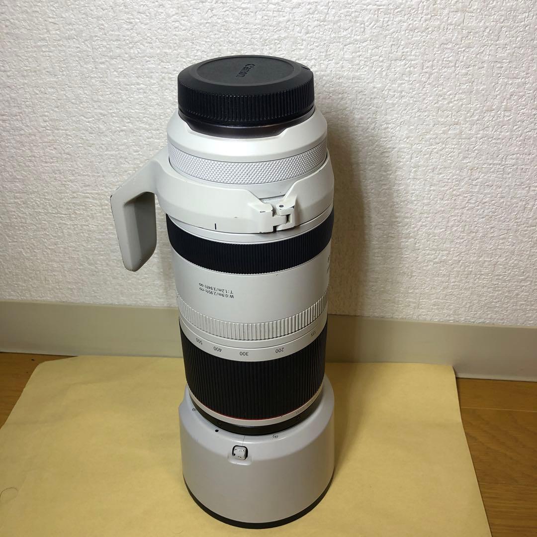 canon レンズ　RF100 500 箱付き　前玉傷、躯体ヒビ