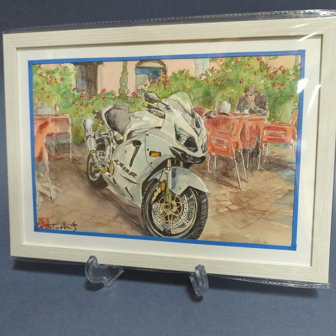 guにてバイク水彩画