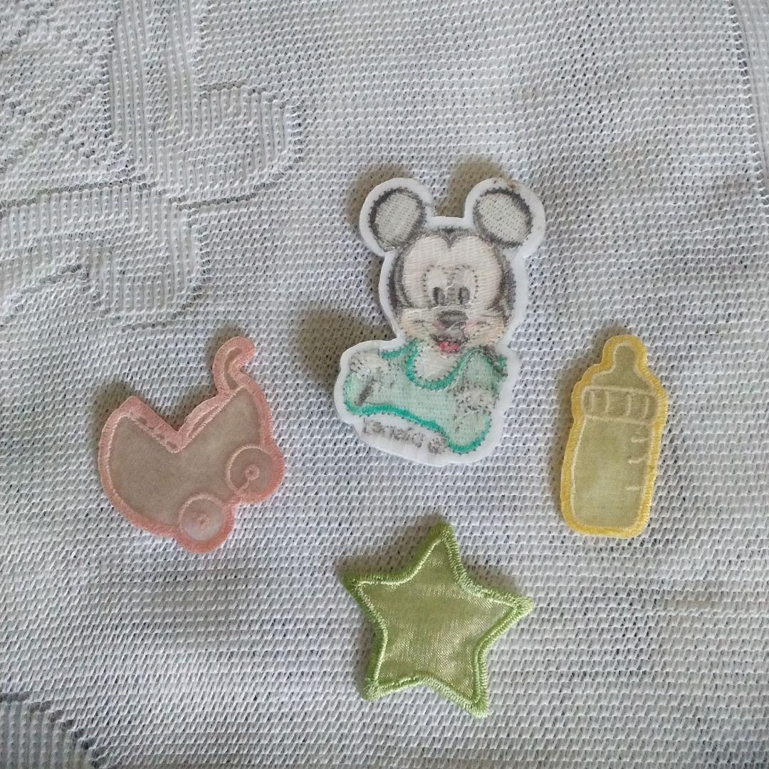 ミッキー　アイロンワッペンセット
