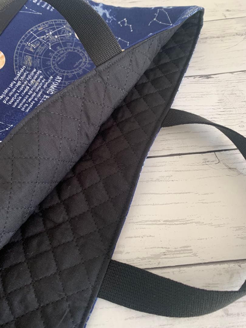 宇宙柄　ちょっと大きめレッスンバック他入園入学セット