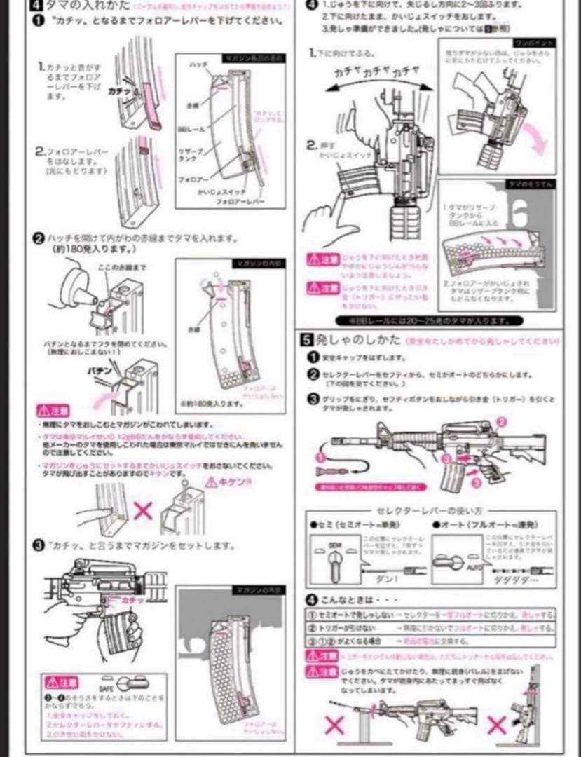 東京マルイ カスタム品　M4A1 ボーイズ　金属ピニオン　マガジン2本付き