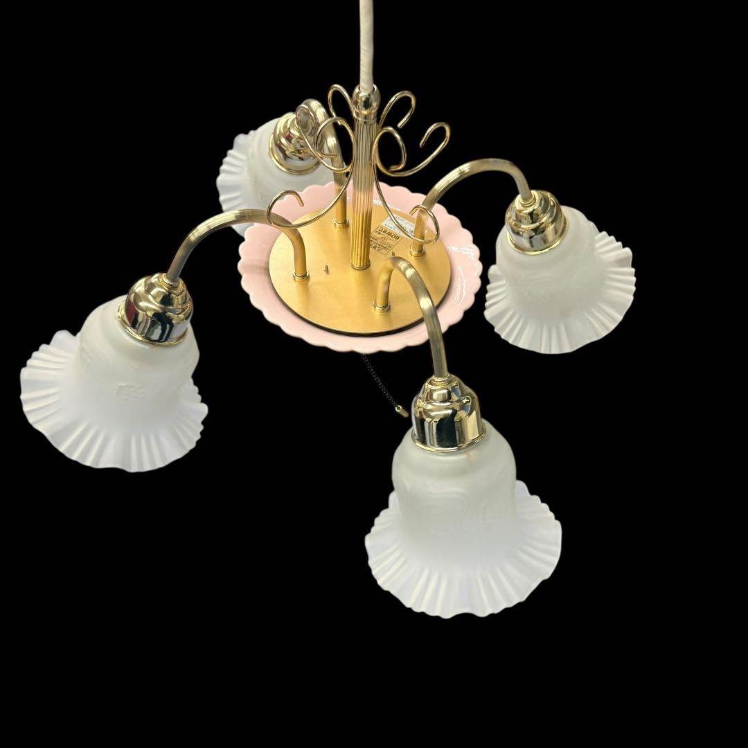 【レア】Nationalナショナル 4灯シャンデリア天井照明 松下電工 レトロ