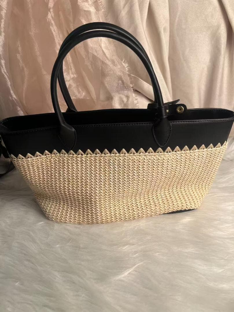 ノベルティ トートバッグ レディース 美品 かごバッグ