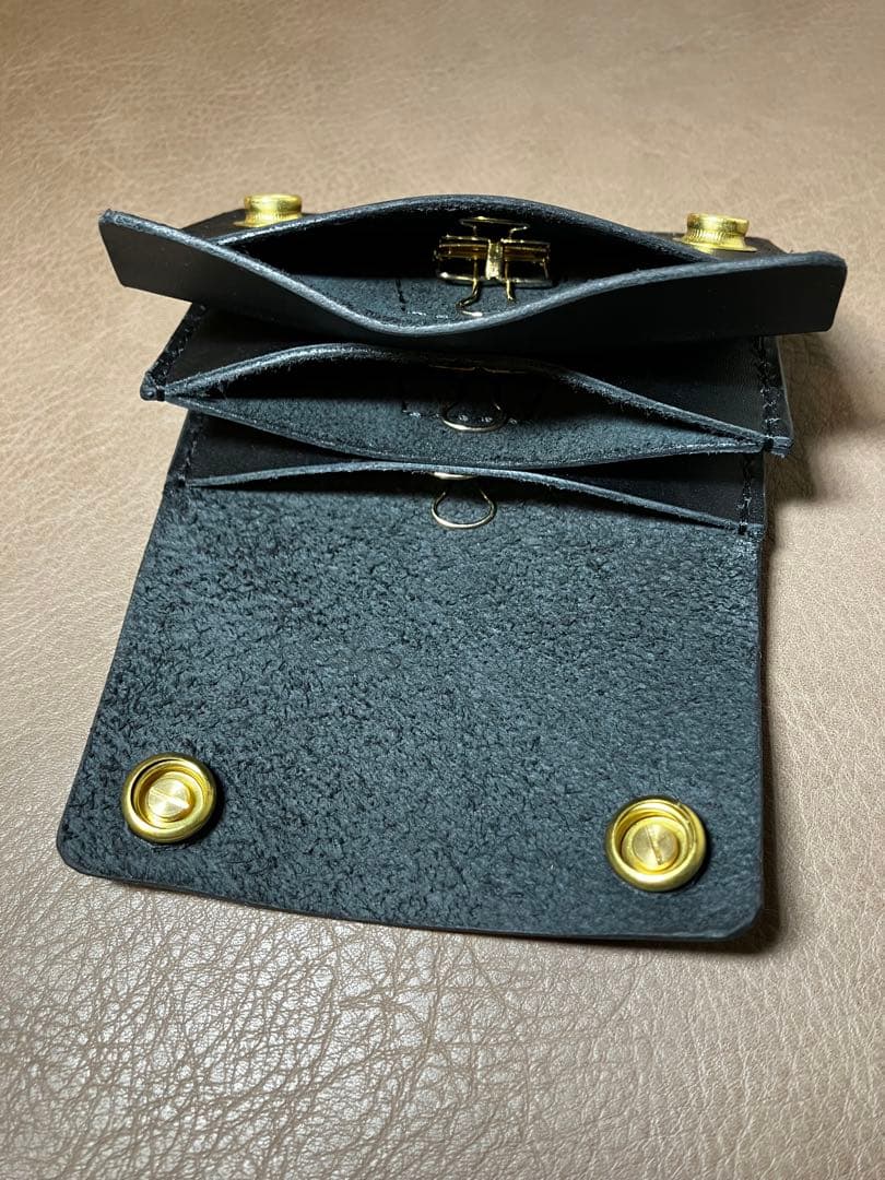 ミニ トラッカーウォレット ショート 3層 姫路レザー アポロコンチョ