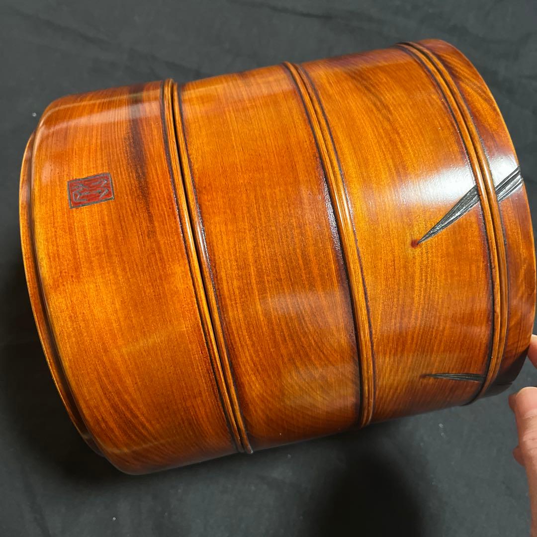 岡山　烏城彫　竹仙　3段重ね