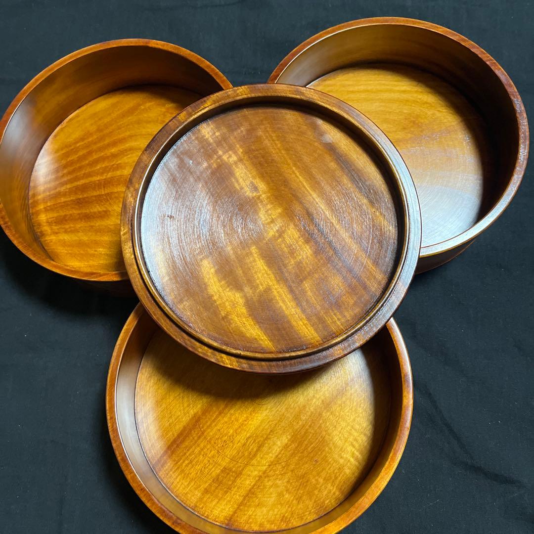 岡山　烏城彫　竹仙　3段重ね