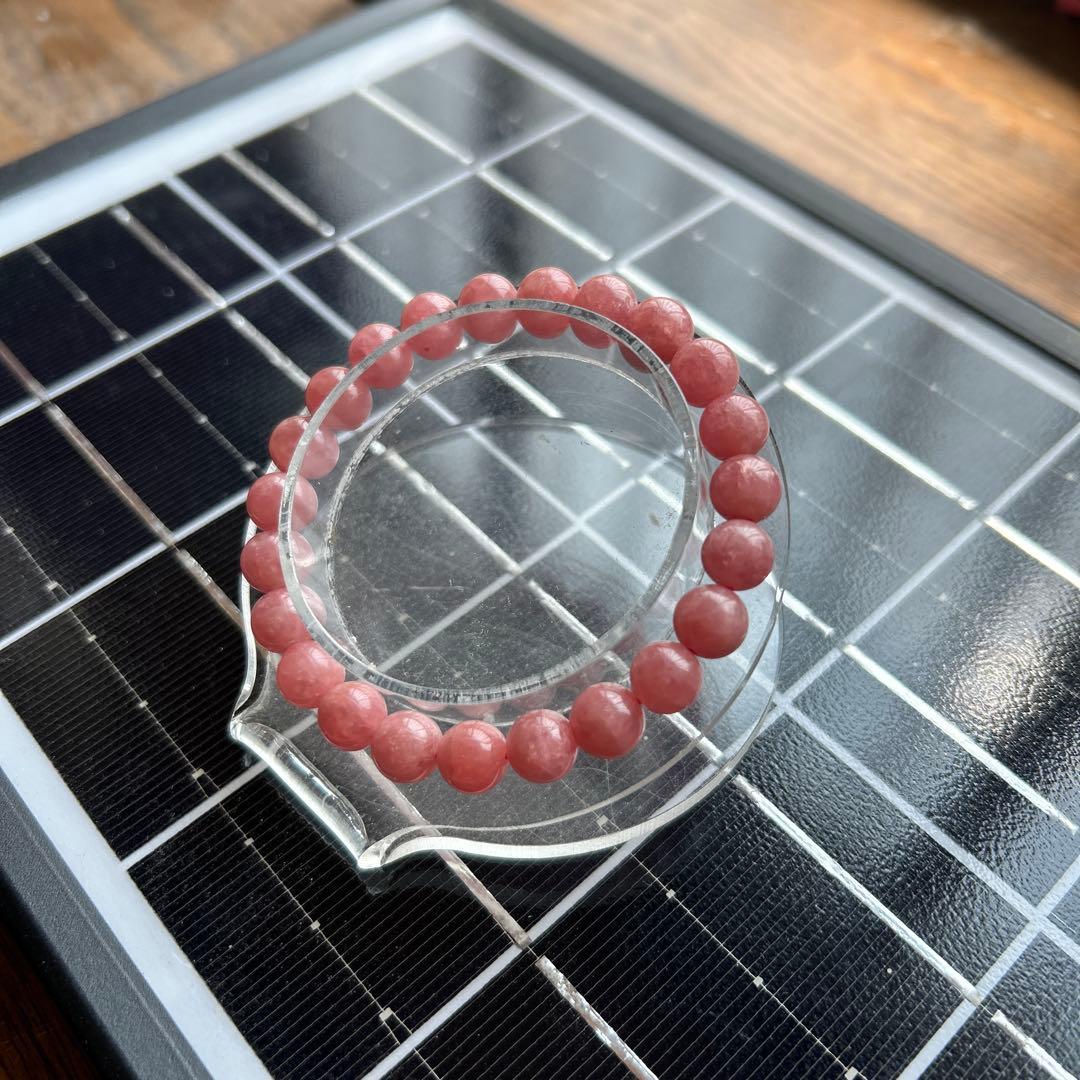 インカローズ天然石ビーズブレスレット約7ミリ