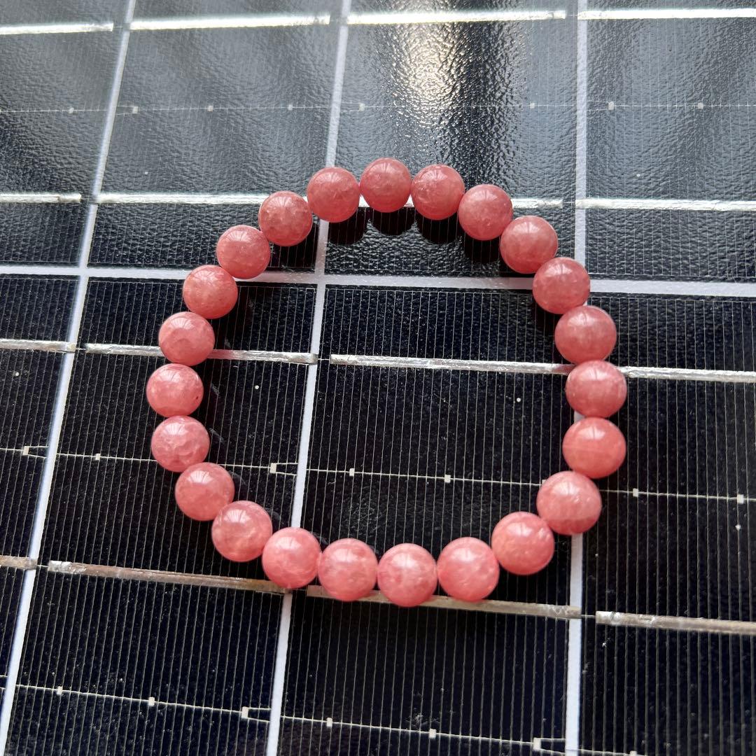インカローズ天然石ビーズブレスレット約7ミリ