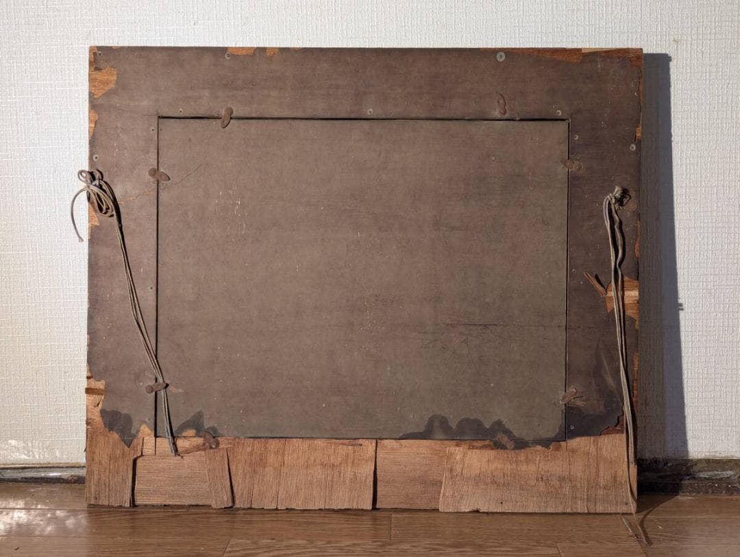 【真作】絵画　藤原修治郎　油彩6号　漁港　心を癒す自然の美　静かな大地　U20