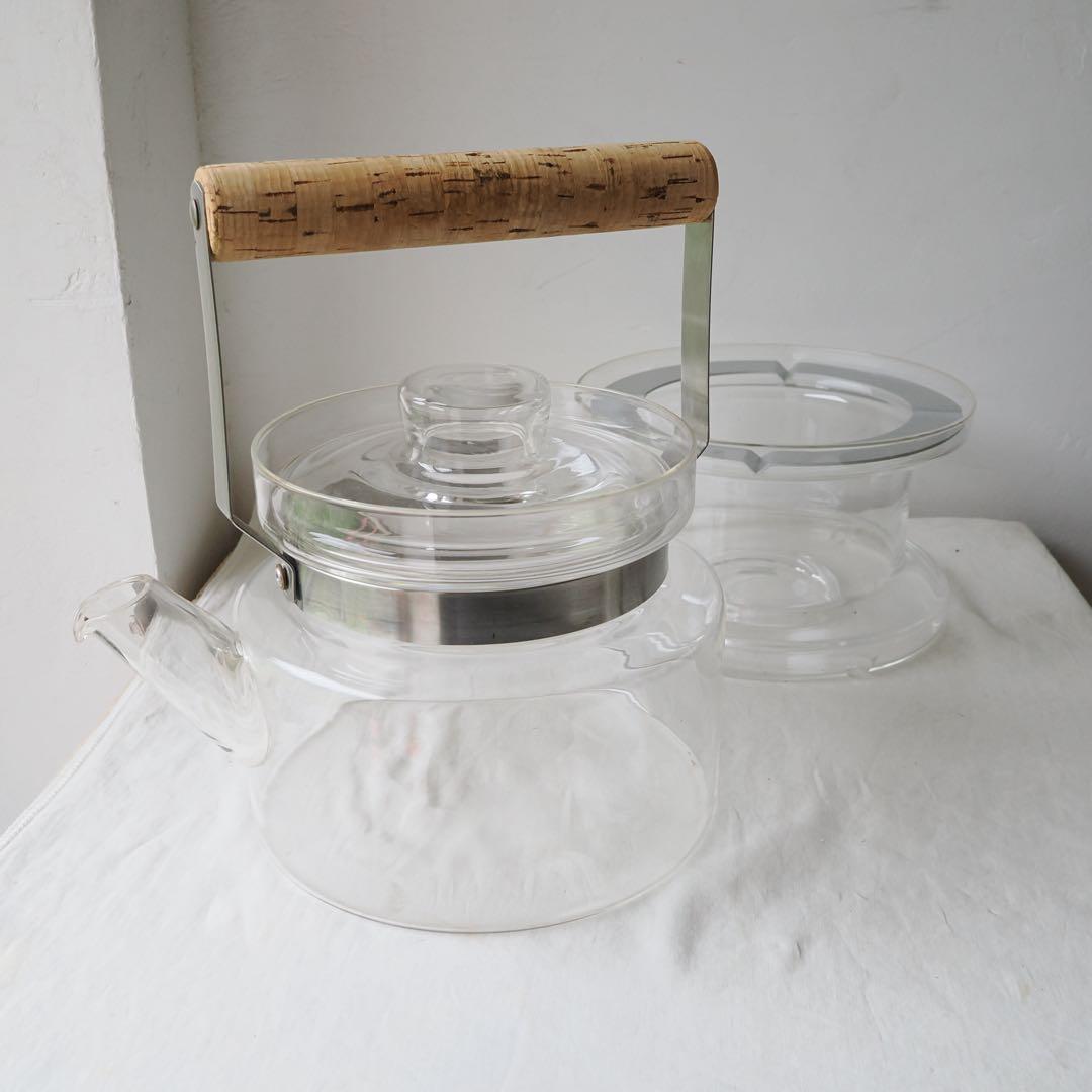 美品Signe Persson Melinガラスティーポットウォーマーセット北欧