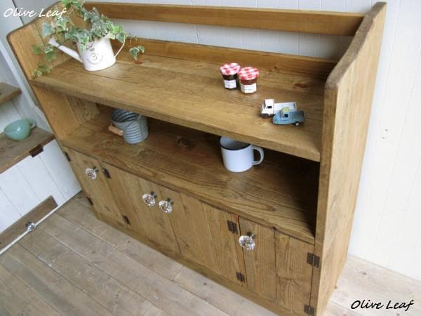 サイズ、デザインオーダー可！4扉ローキャビネット●ナチュラルブラウン●受注製作