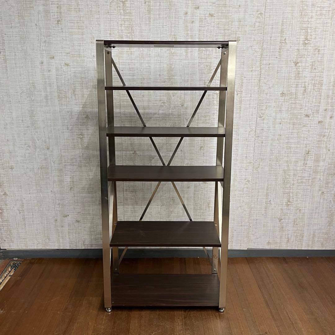 【アンティーク】アイアンフレーム 木製天板 シェルフ 飾り棚 インダストリアル