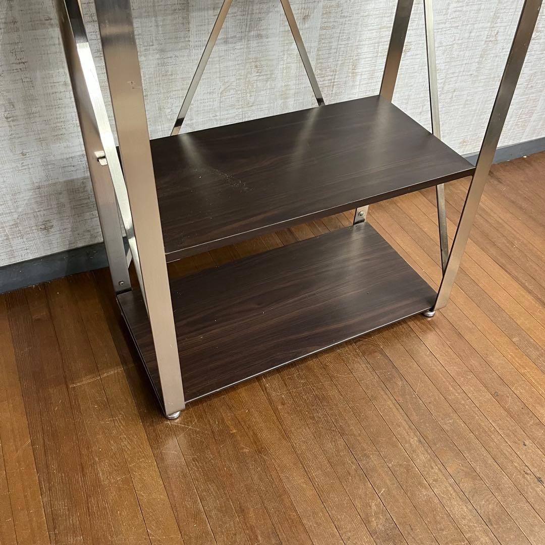 【アンティーク】アイアンフレーム 木製天板 シェルフ 飾り棚 インダストリアル