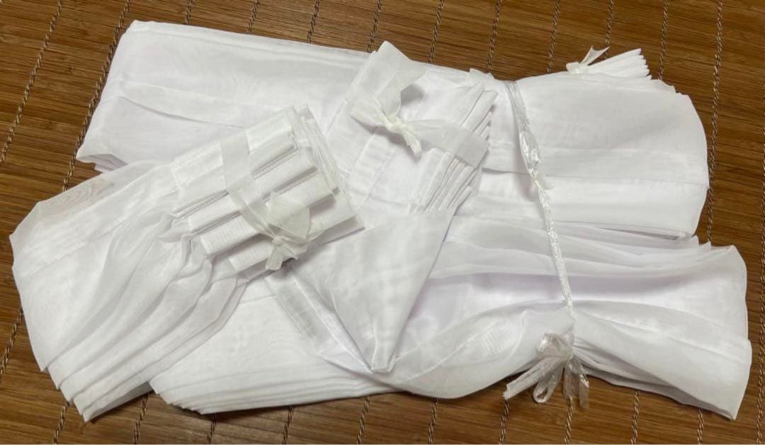 カーテン（オーダー品）三つ山2倍ヒダ　ドレープ、レース1セット　【未使用品】