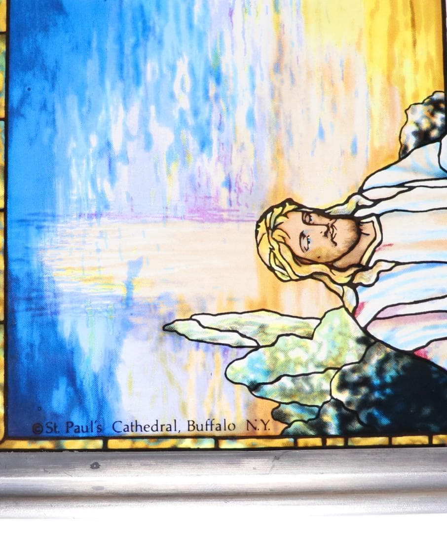 ルイス・C・ティファニー ヴィンテージ ステンドグラス エマオへ向かうキリスト