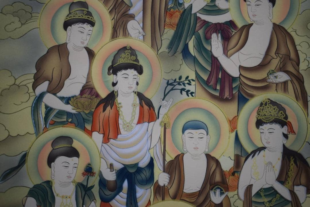 真作/彩/十三佛図/布袋屋掛軸HG-977