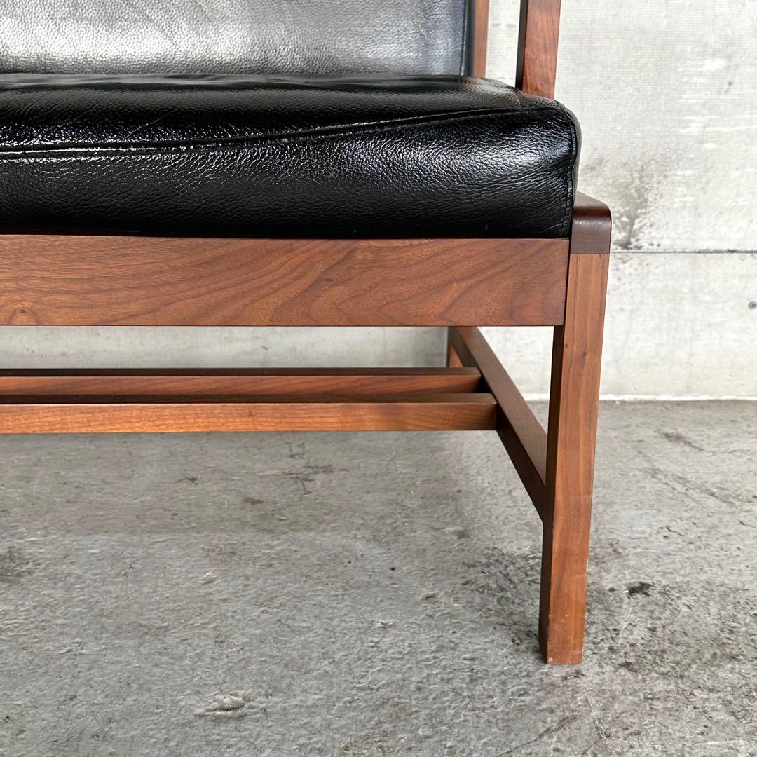 ♡天然革×ウォールナット♡ 2Pソファ 北欧ヴィンテージ シギヤマ家具工業