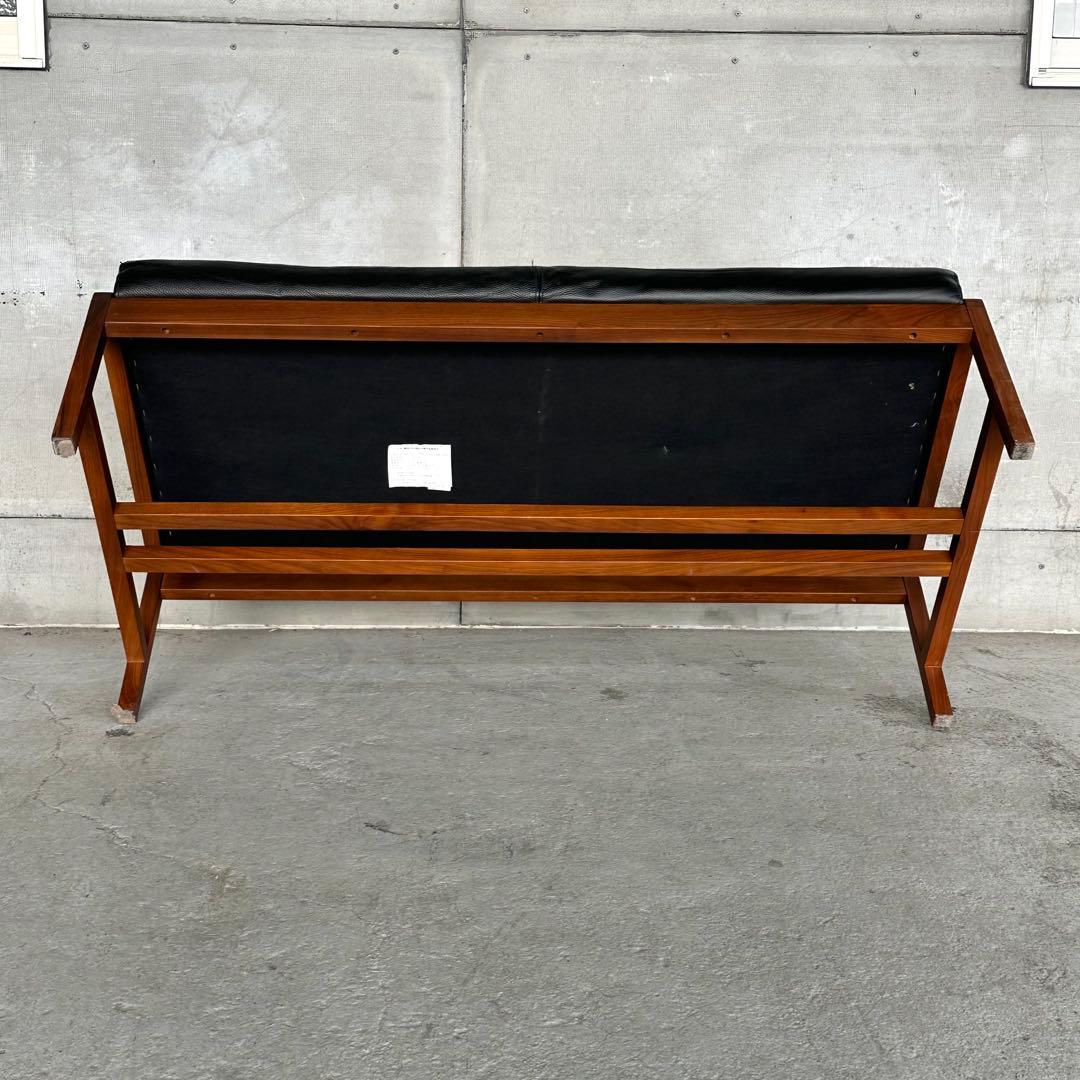 ♡天然革×ウォールナット♡ 2Pソファ 北欧ヴィンテージ シギヤマ家具工業