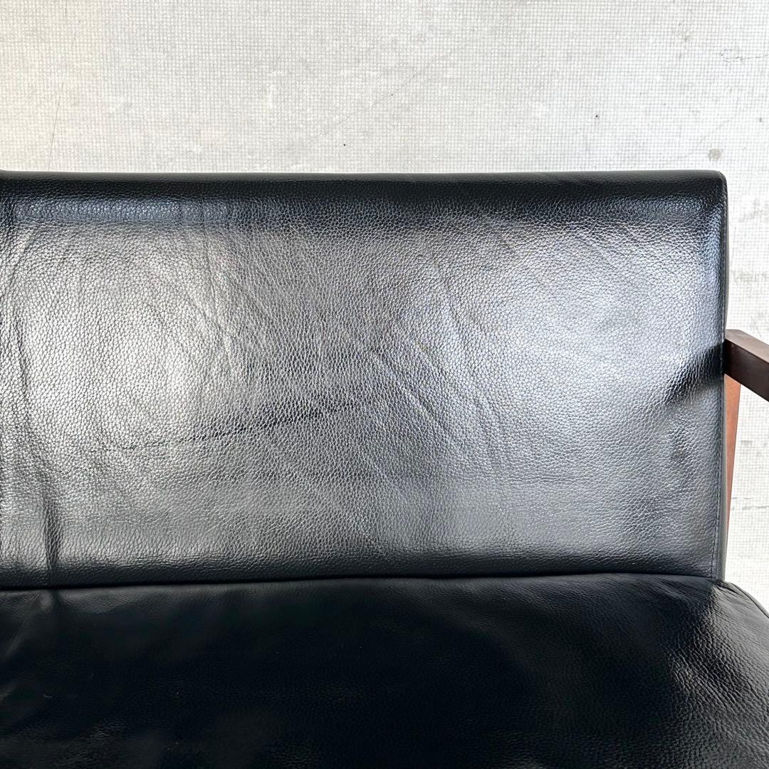 ♡天然革×ウォールナット♡ 2Pソファ 北欧ヴィンテージ シギヤマ家具工業