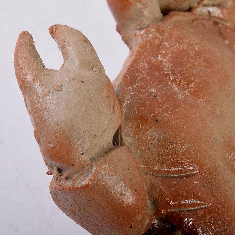 能登七尾　城山焼　國下三郎作　蟹　箱付　Z　8537