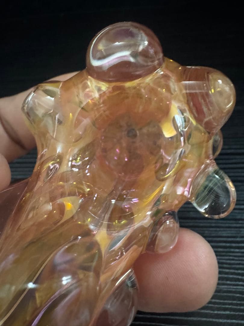 グラス・カップ・酒器 XXL gold lumpy pipe