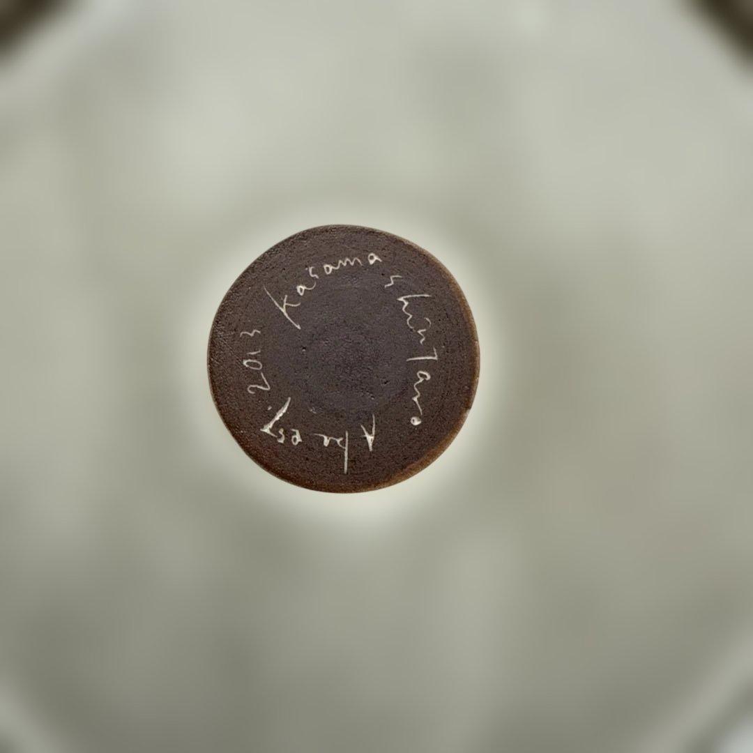 Assam阿部慎太朗さん皿2枚①花形リムレリーフ皿6寸②花冠レリーフ6寸