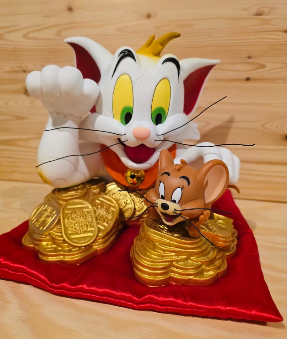 トムとジェリー・バスト　第2弾　招き猫　フィギュア 大型　希少品