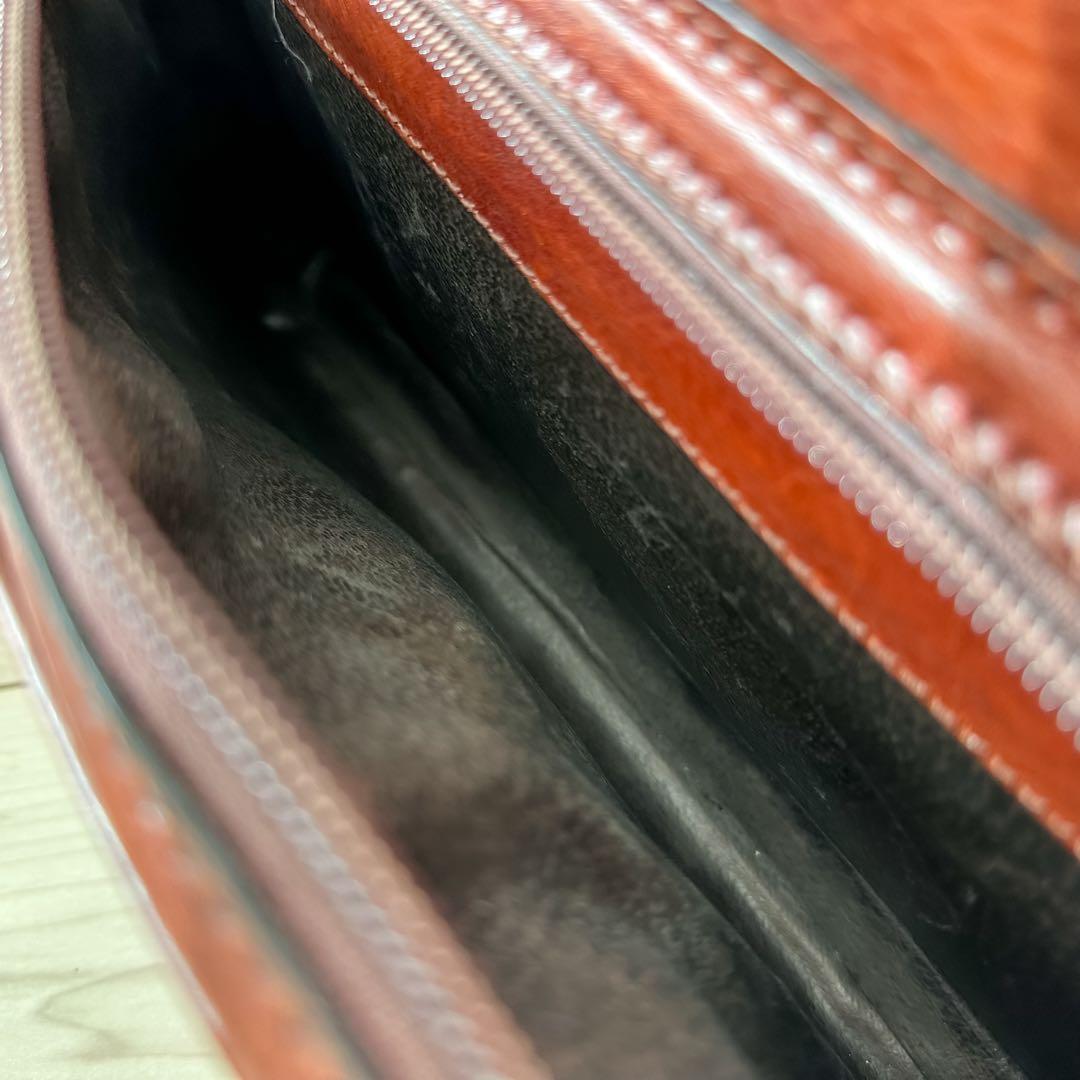 PAPINI 本革 ショルダーバッグ イタリア製 茶 カメラバッグ