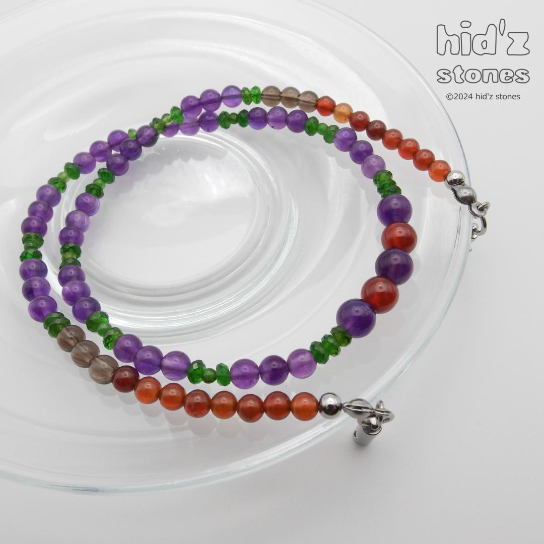 ◆一点もの天然石ネックレス:BySC-018