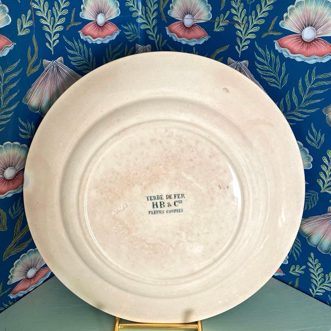 フランス アンティーク ショワジールロワ 切り花　平皿プレート【要確認】C