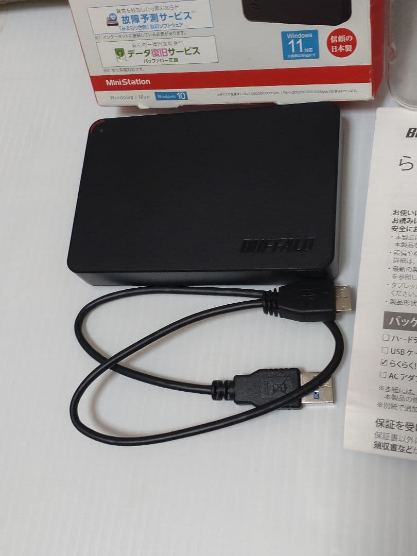 バッファロー ポータブル HDD 5TB HD-PCFS5.0U3-GBA