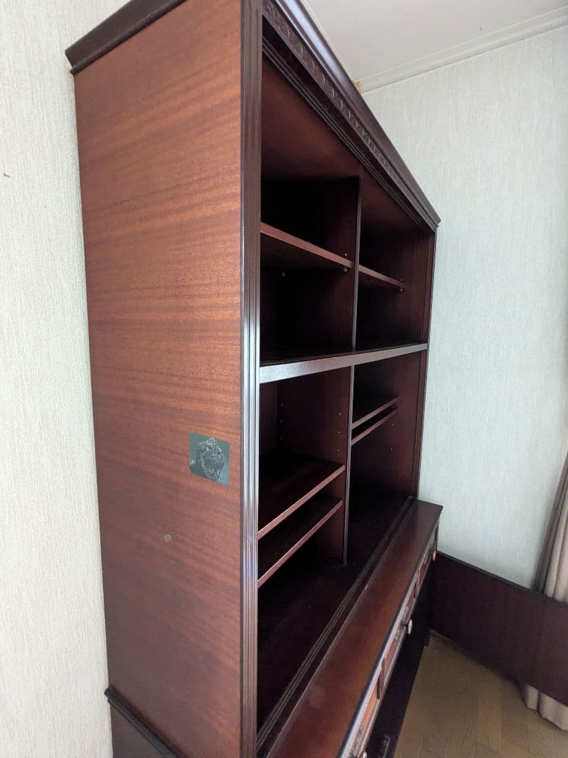 1/末まで限定お値下げ★☆アンティーク　天然無垢本棚　昭和レトロ　上下分割可能