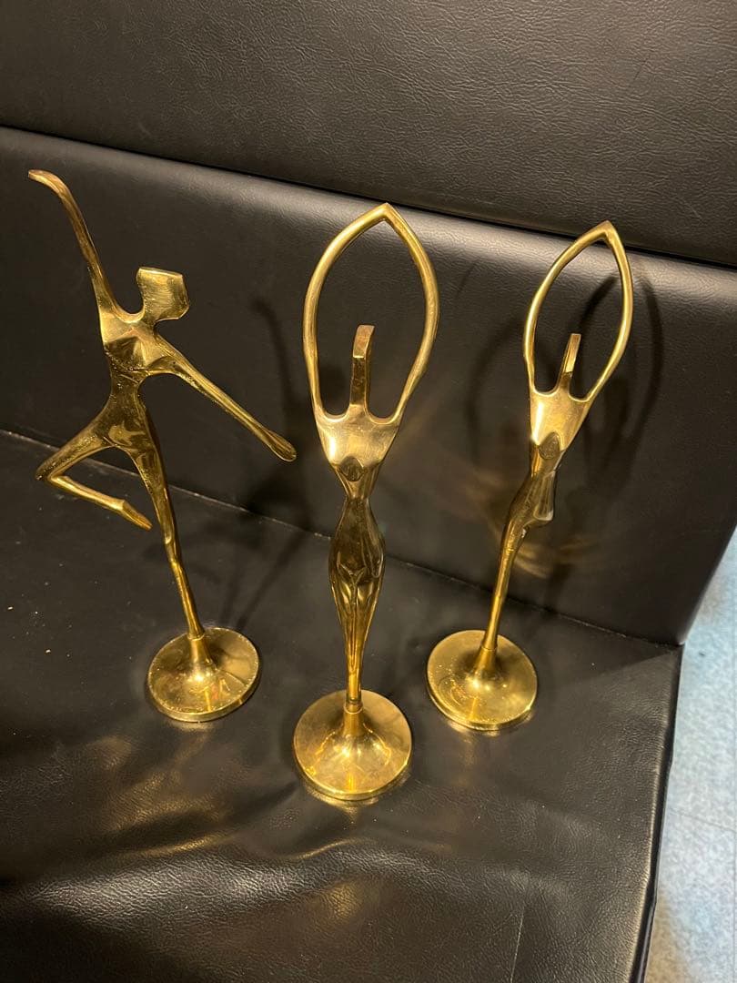 Rickです 真鍮のバレリーナ、バレリーナ真鍮置き物、真鍮置き物、真鍮