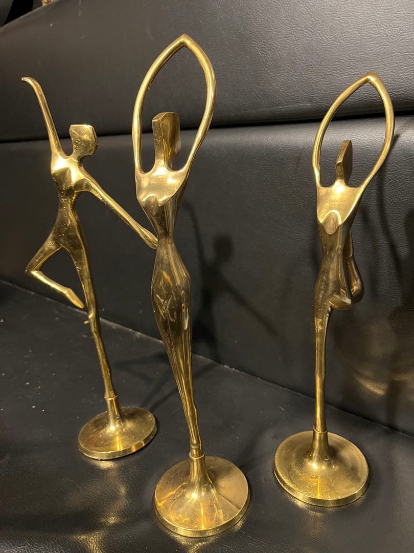 Rickです 真鍮のバレリーナ、バレリーナ真鍮置き物、真鍮置き物、真鍮